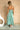 June Green & Cream Stripe Midi Dress- full back view