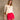 Alessa Red Lace Trim Mini Skirt - front view