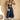 Rima Navy & Cream Sweetheart Midi Dress - full body front view