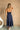 Rima Navy & Cream Sweetheart Midi Dress - full body back view