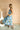 Inez Blue Multi Floral Midi Dress - full body side