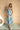 Inez Blue Multi Floral Midi Dress - full body view