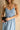 Cameron Blue Linen Midi Dress - close up front view