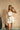 Samantha Natural Belted Linen Romper - view of front