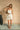 Samantha Natural Belted Linen Romper - full body front view