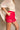 Alessa Red Lace Trim Mini Skirt - side view