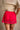 Alessa Red Lace Trim Mini Skirt -back
