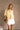 Emmy White Linen Mini Skirt - front view