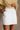 Emmy White Linen Mini Skirt - frontal side