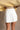 Emmy White Linen Mini Skirt - back view