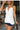 Lola White Asymmetrical Button-Up Tank- close up front view