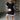 Chloe Navy & White Short Sleeve Mini Dress- full body view