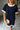 Chloe Navy & White Short Sleeve Mini Dress- front view