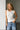 Olivia Off White Scallop Knit Tank- front view