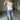 Shana White & Sage Stripe Ribbed Top - full body front view