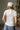 Shana White & Sage Stripe Ribbed Top - back view