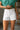 Lara White Western Pocket Denim Shorts - close up front