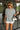 Ashton Black & White Striped Button-Up Top - front view
