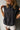 Sierra Washed Black Sleeveless Hoodie - close up front view