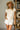Callen White Frayed Hem Shorts - front view