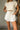 Callen White Frayed Hem Shorts - close up front view