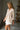 Mara Taupe & White Striped Short Sleeve Top - frontal side view