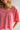 Lainey Pink Cotton Short Sleeve Top - close up front view