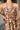 Laguna Brown Palm Print Maxi Dress - close upper front view