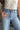 Judy Blue: Allison Medium Wash Ankle Wide Jeans- close up top front view