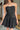 Raya Black Strapless Flare Mini Dress- front view