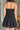 Raya Black Strapless Flare Mini Dress- back view