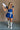 Naya Royal Blue Ruffle Mini Dress - full body front view