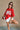 Georgia Red & White Short Sleeve Top -  front view