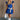 Naya Royal Blue Ruffle Mini Dress - full front view