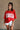 Georgia Red & White Short Sleeve Top - front