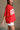 Georgia Red & White Short Sleeve Top - side view