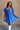 Rhea Royal Blue Short Puff Sleeve Mini Dress- front full view