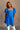 Rhea Royal Blue Short Puff Sleeve Mini Dress- top view