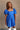 Rhea Royal Blue Short Puff Sleeve Mini Dress- top view