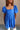 Rhea Royal Blue Short Puff Sleeve Mini Dress- close up front view