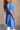 Rhea Royal Blue Short Puff Sleeve Mini Dress- close up frontal side view