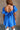 Rhea Royal Blue Short Puff Sleeve Mini Dress- back view