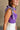 Charleigh Purple & White Tie Strap Bodysuit- close up top side view