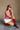 Bonnie Red & White Plaid Ruffle Tank- full body side view