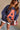 Monroe Washed Navy & Orange "A" Sweatshirt- front top view