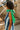 Mylah Blue & Green Stripe Midi Dress- close up side view