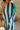 Mylah Blue & Green Stripe Midi Dress- front top view