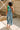 Mylah Blue & Green Stripe Midi Dress- full back view