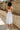 Peyton Floral & Stripe Tie Strap Midi Dress - full body back view
