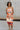 Penelope Orange Tropical Print Midi Dress - full body front view